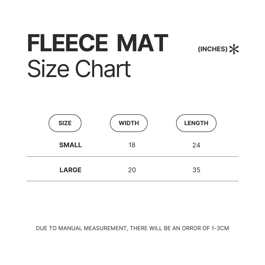 Fleece Mat Size Chart - Hollow Knight AU Store