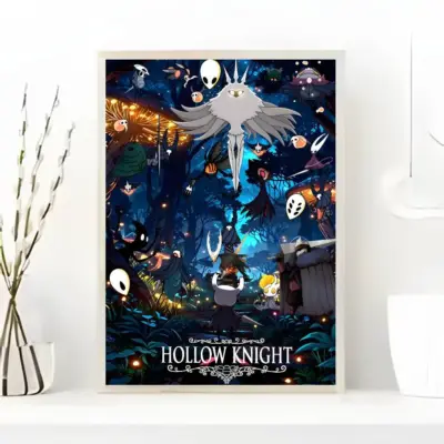 Hallownest Under a Starry Sky Wall Art