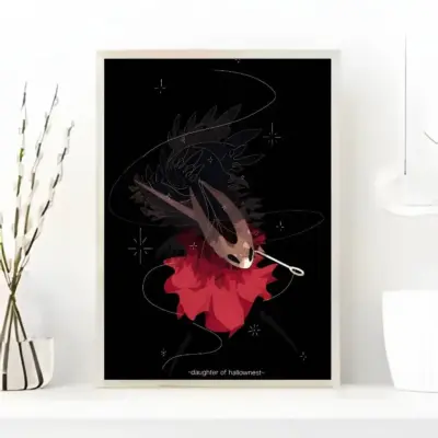Scarlet Warrior in the Shadows Wall Art