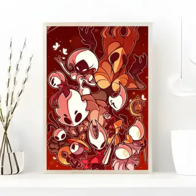 Crimson Hallownest Character Collection Wall Art
