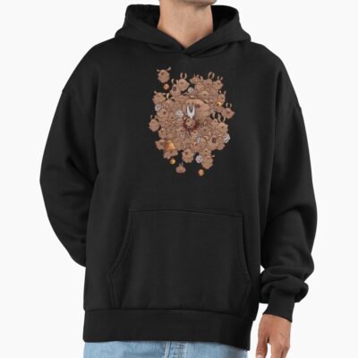 Hornet S Rest Hollow Knight Silksong Fleas Seamless Pattern Hoodie