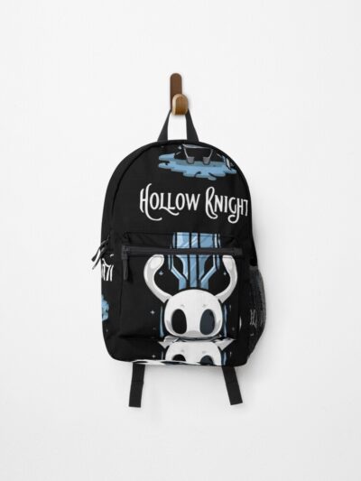 City Of Tears Knight Resting Quirrel With Little Ghost And Nail Hollow Knight Backpack
