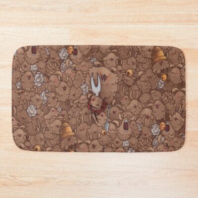 Hornet S Rest Hollow Knight Silksong Fleas Seamless Pattern Bath Mat