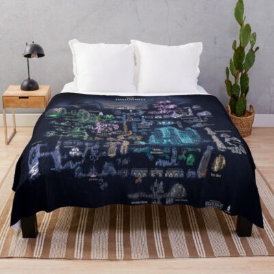 8k Hollow Knight Map Throw Blanket