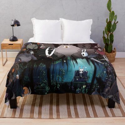 Hollow Knight Fantasy Artwork Throw Blanket