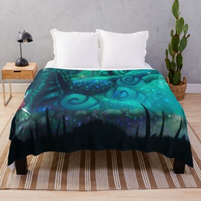 Hornet In Greenpath Hollow Knight Throw Blanket