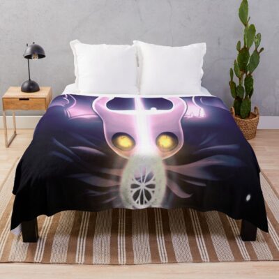 Hollow Knight Retro Game Artwork Throw Blanket