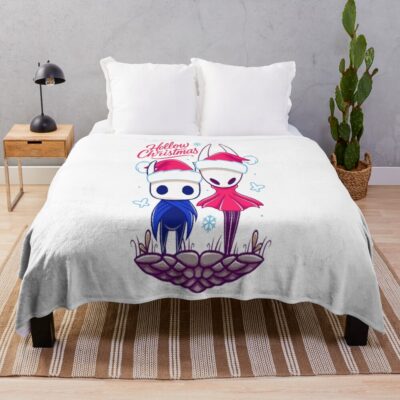 Hollow Christmas Hollow Knight Silksong Hornet The Knight Indie Game Throw Blanket