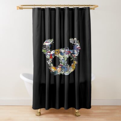 Hollow Crew Mask Shower Curtain