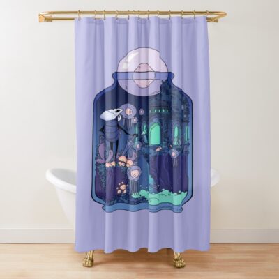Fog Canyon Terrarium Shower Curtain