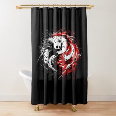 Hollow Knight White And Red Shower Curtain