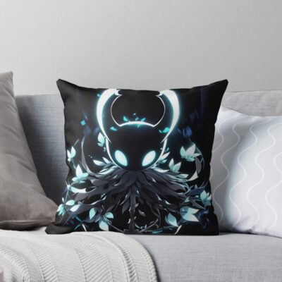 Neon Hollow Knight Throw Pillow
