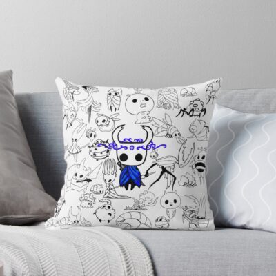 Hollow Knight Character Design Throw Pillow