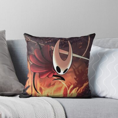 Hollow Knight Knightly Adventures Throw Pillow